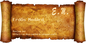 Erdős Medárd névjegykártya